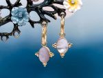 Tagliamonte Designs (1454) 925SS/YGP Venetian Cameo Charm Earrings *Angels*Reg.$150